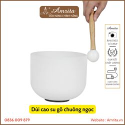 Round rubber bell mallet, quartz bell, rotating bell mallet, crystal bell mallet - Amrita