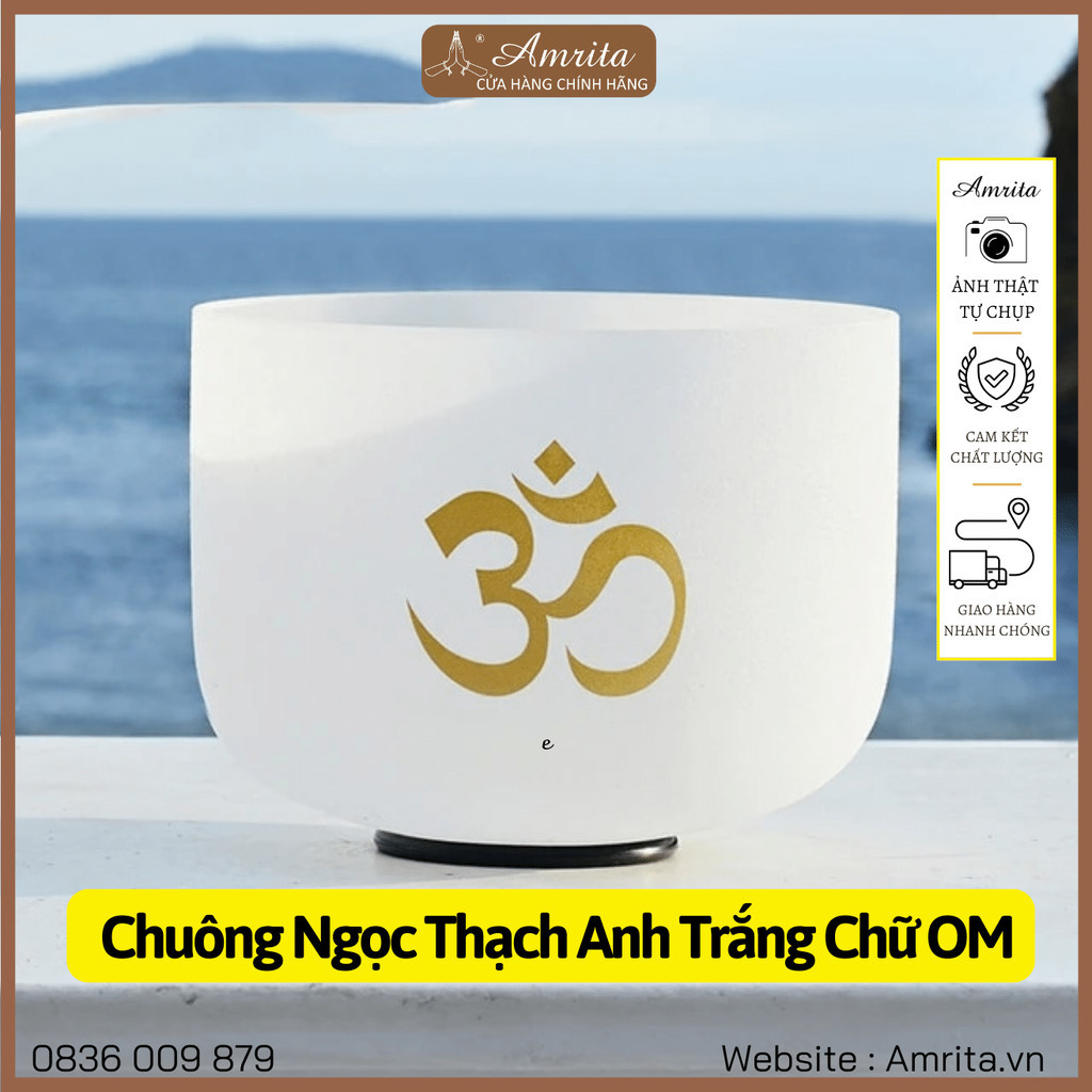 [Available] White frosted quartz rotating bell - jade bell - crystal bell - Crystal Singing Bowl - glass bell - Amrita